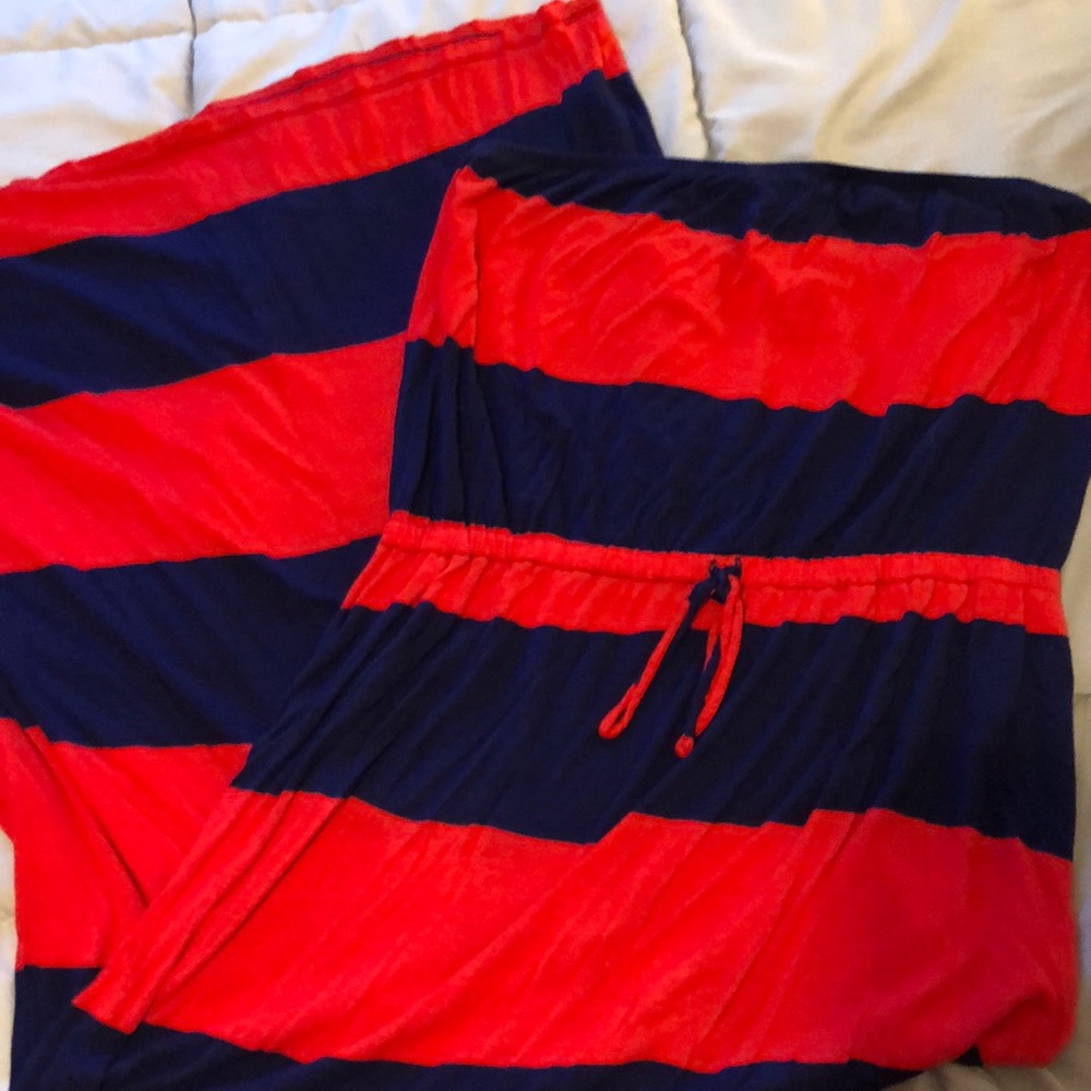 Striped Sleeveless Maxi Dress